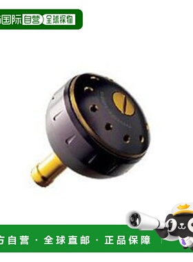 日本直邮Shimano 卷线器零件 Yumeya 铝制圆形动力手柄旋钮 黑色/