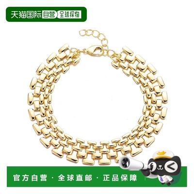 自营adornia14k镀金网格链手镯-金色 美国奥莱直发