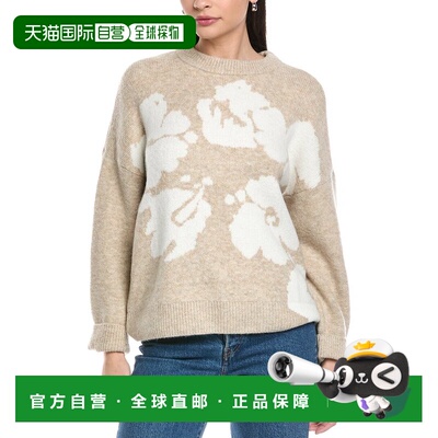 自营Vince Camuto Flower Motif Sweater - beige 美国奥莱直发