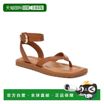 自营Vince Samuela J0073L1200 Thong Brown Leather Ankle Strap