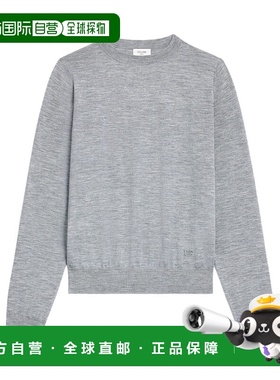 香港直邮CELINE 女士针织衫 RY0NZ0V4309GG AW2025 灰色 薄羊绒圆