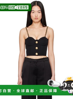 1h可退 香港直邮潮奢 Balmain 巴尔曼 女士 黑色 Chain Straps Bu