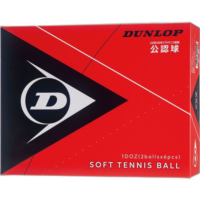 日本直邮DUNLOP 网球 软式网球官方球 1 打网球 DSTB2DOZ