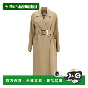 1h可退 香港直邮Sportmax 斯宝麦斯 女士 dressing 羊毛大衣 2612