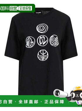 1h可退 香港直邮潮奢 Dsquared2 二次方 女士 T恤 black黑色 舒适