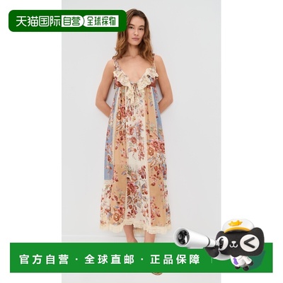 1h可退 香港直邮ZIMMERMANN 女士 Awaken 蕾丝边连衣裙  舒适时尚