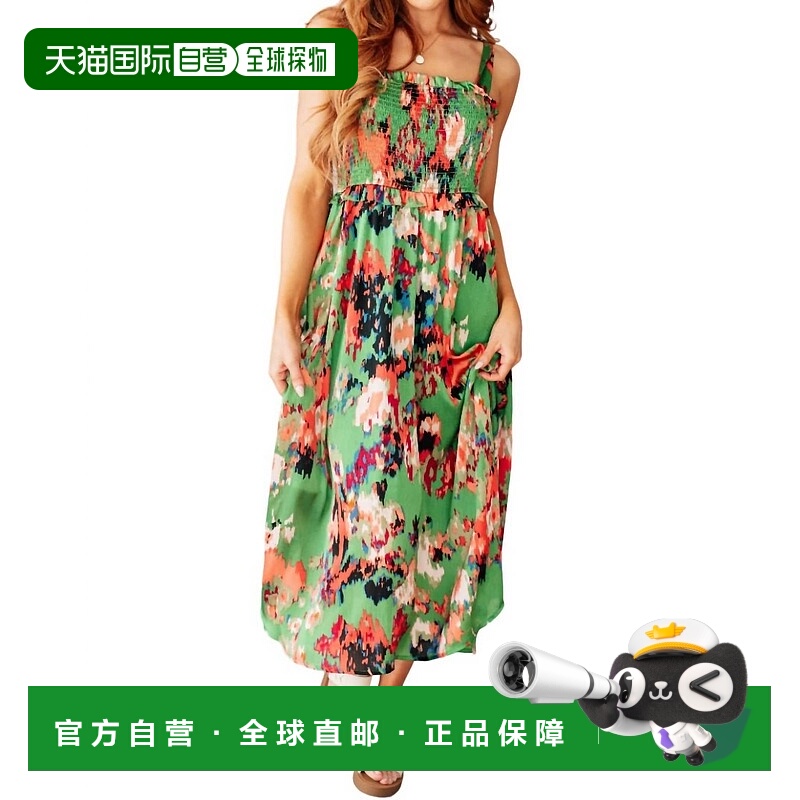 自营 jodifl稍等片刻 绿色连衣裙 - 绿色 美国奥莱直发