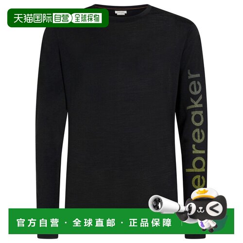 欧洲直邮ICEBREAKER 男士抓绒衣 2170165BLACK CO 黑色户外