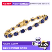 纯金钻石手链 自营ross 18kt simons罗斯 西蒙斯蓝宝石和