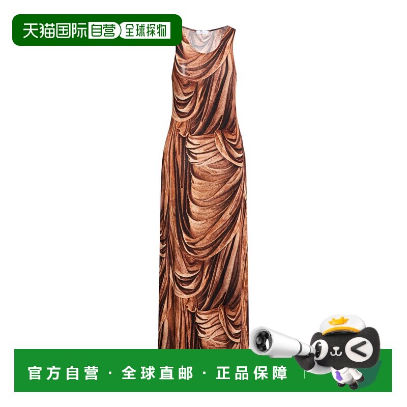 1h可退 香港直邮Rabanne 女士 长款连衣裙 brown棕色 舒适时尚
