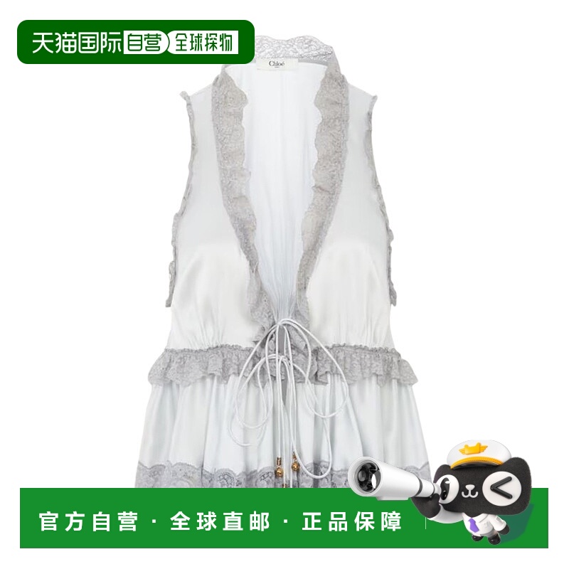 香港直邮Chloe 无袖系带上衣 CH25WHT24008