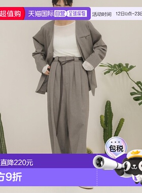 1h可退 日本直邮KBF 女装 2尺寸可选 人造皮革腰带西装裤 KB26130