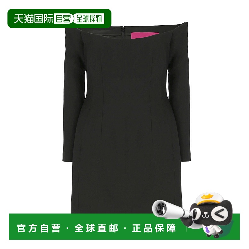 1h可退 香港直邮VALENTINO 女士连衣裙 1B0VA0P31CF0NO AW2022 黑
