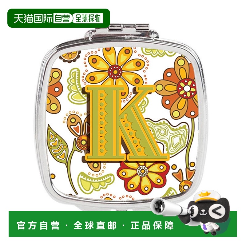 自营 Carolines Treasures CJ2003-KSCM 字母 K 花卉芥末和正品