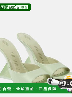 香港直邮The Attico 女士 Cheope 皮质凉拖 green绿色 舒适时尚