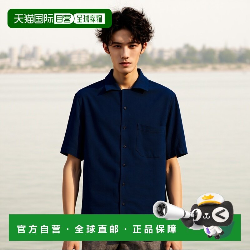 日本直邮GUY ROVER 短袖亚麻衬衫 开领衬衫 男士 3850gr352l 5513