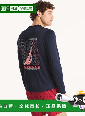自营 Nautica 男式 Navtech 防晒泳衣 - 海军蓝 美国奥莱直发