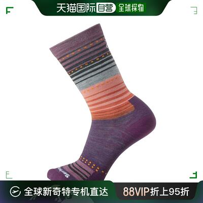 香港直邮潮奢 smartwool 女士 Everyday Crew 缝线条纹袜子
