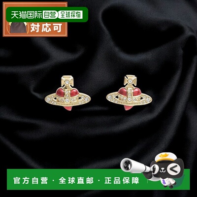 日本直邮Vivienne Westwood Diamante 心形耳环 6201033K-02R654