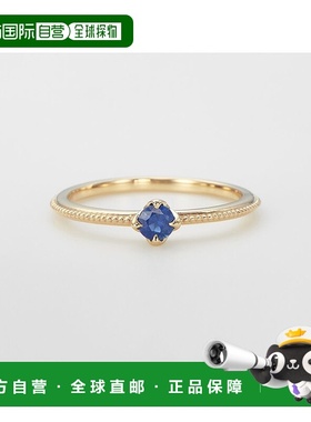 日本直邮日潮 agete 阿卡朵 【9月诞生石】K10蓝宝石尾戒戒指礼物
