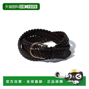 日本直邮BEAMS 38520003905新款 PLUS 牛皮编织皮带 男士 1h可退