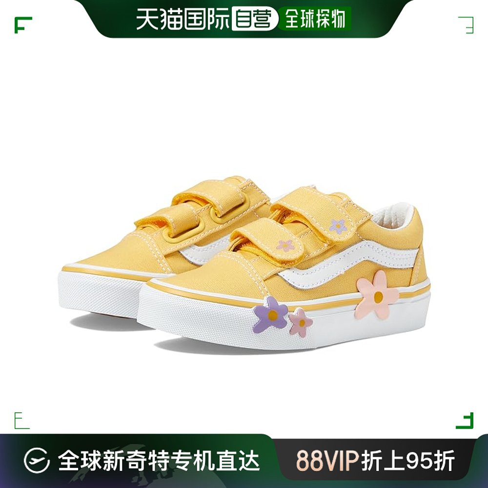 香港直邮潮奢 Vans 范斯 女童 Kids Old Skool V Hook & Loop 花( 流行男鞋 休闲板鞋 原图主图