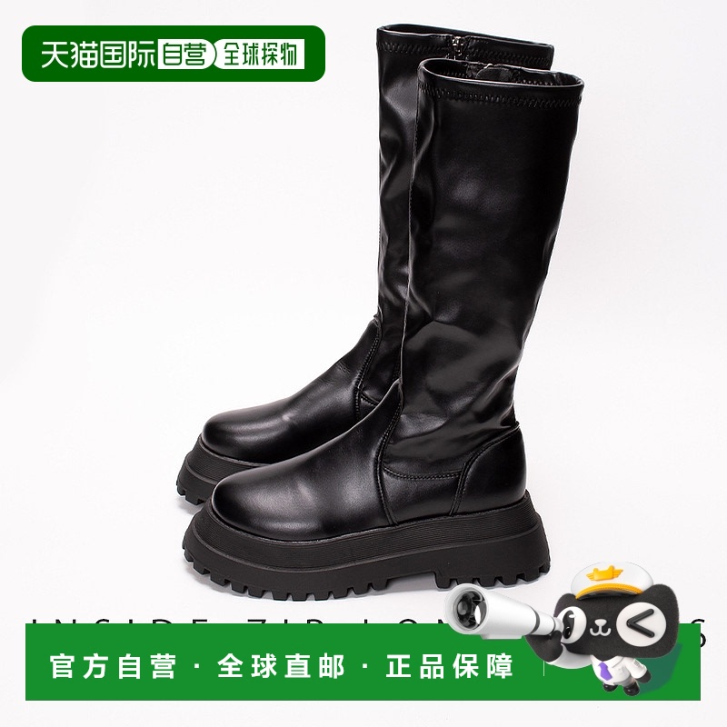 svec 女士长筒靴子厚底拉链开合休闲百搭舒适长靴女鞋