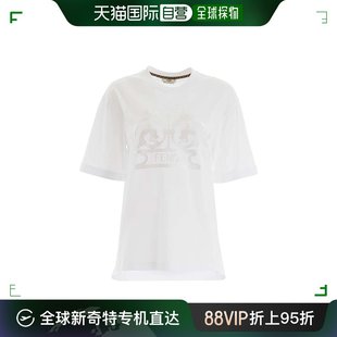 香港直邮FENDI A8FU FS7011 女士白色棉质T恤 F0ZNM