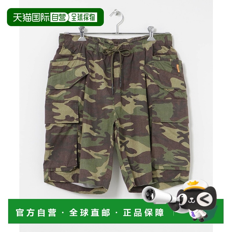 1h可退 日本直邮SEE SEE 男装宽松工装短裤 多口袋设计 纯棉材质