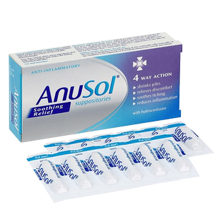 欧洲直邮英国药房Anusol痔疮栓剂马应龙替代舒缓内痣外痔止痛痒