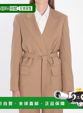 1h可退 香港直邮MaxMara 麦斯玛拉 女士 羊毛帆布西装外套 252104