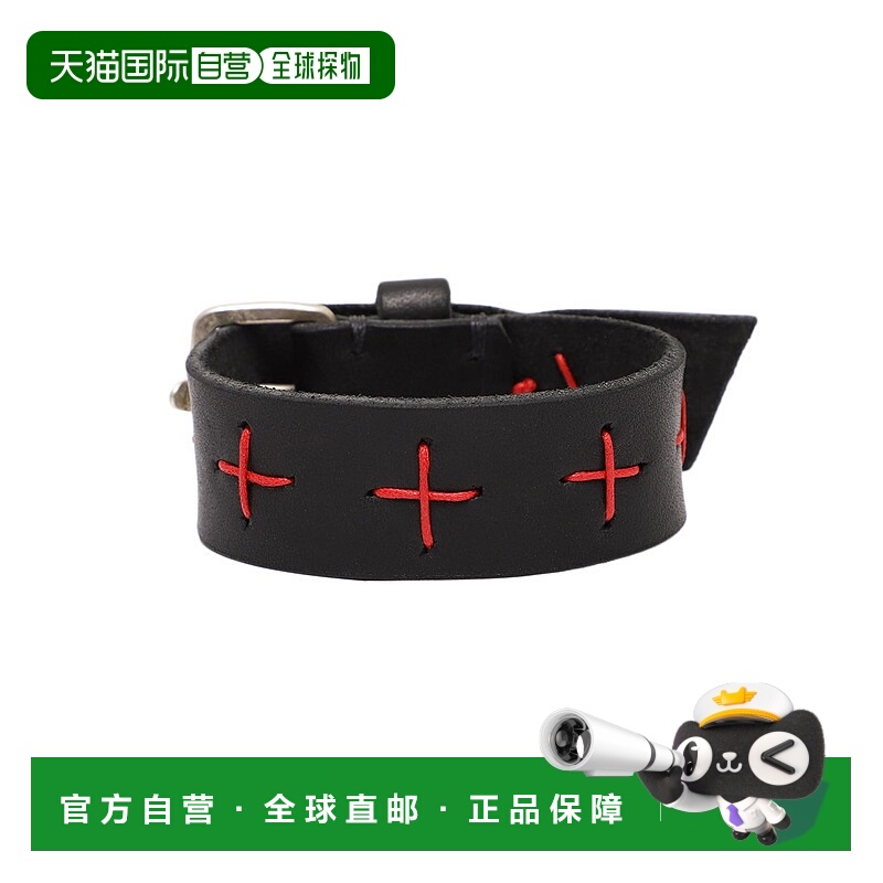 1h可退 日本直邮m.a+男士十字绣中腕皮革手环 AF8E1GR30配饰