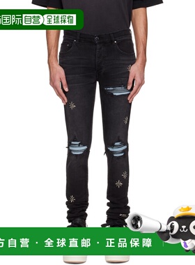 香港直邮AMIRI 男士 黑色 Stud MX1 牛仔裤 AMBMJE1002