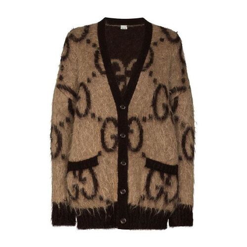 Gucci 周扬青同款双面GG马海毛毛羊混纺开衫 635160XKBK2