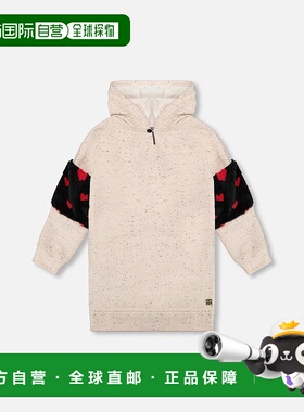 自营deux par deuxHooded Glittering French Terry Dress Beige