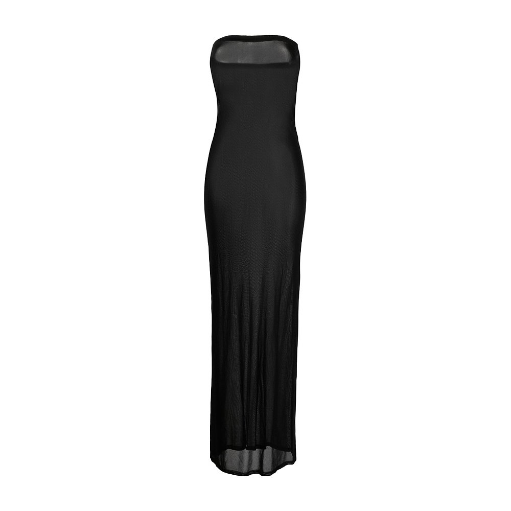潮奢 Saint Laurent 圣罗兰 女士 半透明露肩连衣裙 756812Y76HL
