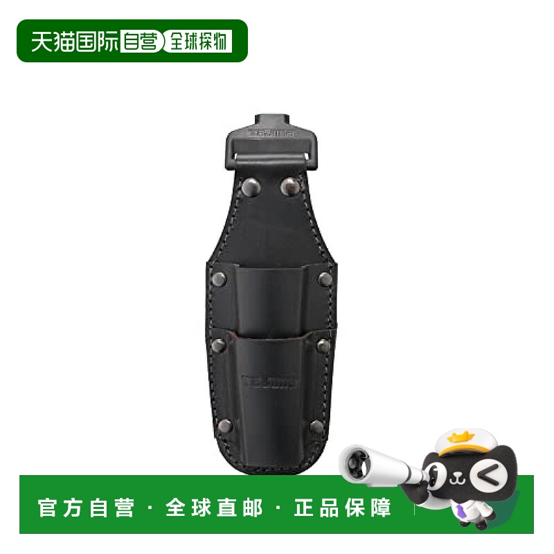 【日本直邮】TJM Design 可拆卸工具袋 黑色 DIY 花园真皮