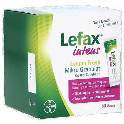 欧洲直邮德国Lefax超强版西甲硅油口溶颗粒50包胀气打嗝胃不适