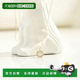 日本直邮日潮 agete 阿卡朵【限定款】K10钻石项链（0.03ct）白色