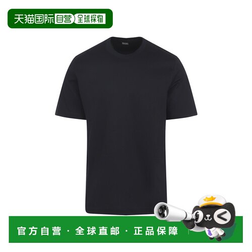 香港直邮ZEGNA 男士T恤 UH335A3H771B09 SS2026 蓝支付后1h可退