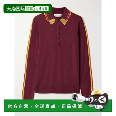 1h可退 香港直邮Gabriela Hearst 女士 Zorya 羊绒真丝混纺Polo衫