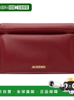 1h可退 香港直邮Jacquemus 女士 红色 The Rond Carre 手拿包 24E