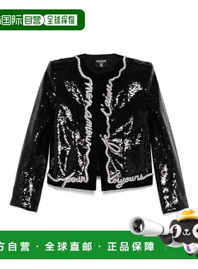 香港直邮BALMAIN 女士西服 EF1SK740PC70EAW SS2025 黑色 长袖休