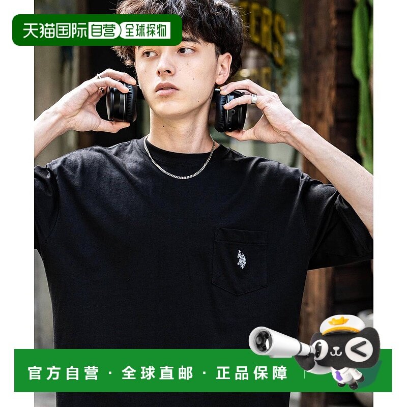 日本直邮U.S. POLO ASSN. 男女款刺绣logo半袖T恤[14701 RK6854EM