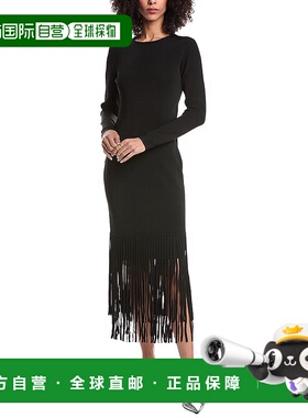 自营Toccin Darby Fringe Midi Dress - black 美国奥莱直发