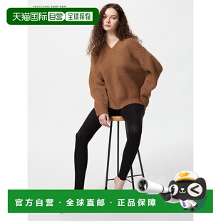 日本直邮Uniqlo Uniqlo 极暖Heattech羊绒混纺罗纹打底衫 483110