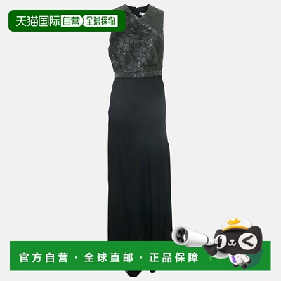 自营Carven Black Embellished Crepe Sans Manche Sleeveless Ma