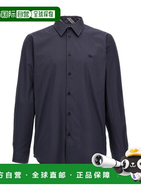 1h可退 香港直邮Burberry 巴宝莉 男士 徽标刺绣衬衫 8105133INDI