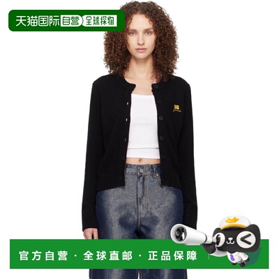 1h可退 香港直邮潮奢 GANNI 甘尼 女士 黑色 Wool Mix 开衫 A1070