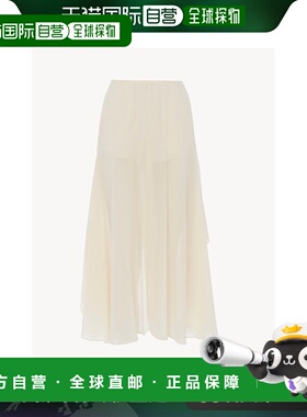 香港直邮CHLOÉ 女士休闲裤 CH24APA25002114 AW2024 白色 乔其纱